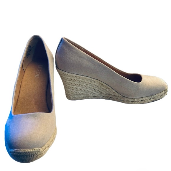 J. Crew Shoes - J. Crew Canvas Espadrille Wedges, Size 7